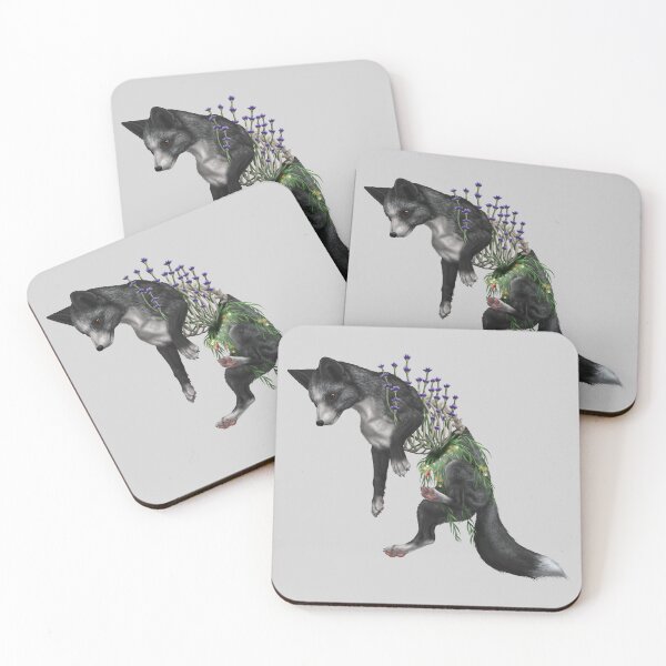Item preview, Floral Silver Whitemark Fox designed and sold by SinnAkerri.