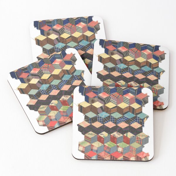 Item preview, Tumbling Block Quilted Pattern designed and sold by CatbellyDesigns.