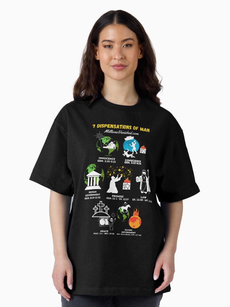 Thumbnail 1 of 7, Oversized T-Shirt, 7 Dispensations of Man - Christian  designed and sold by 1thes416.