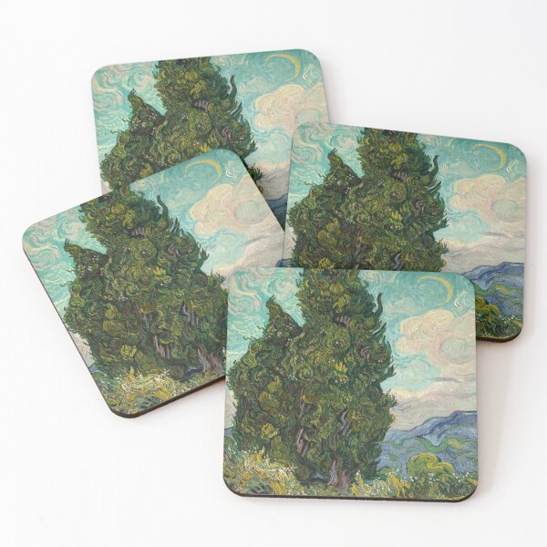 Item preview, Cypresses by Van Gogh - Cypresses 1889 Reproduction designed and sold by molamode.