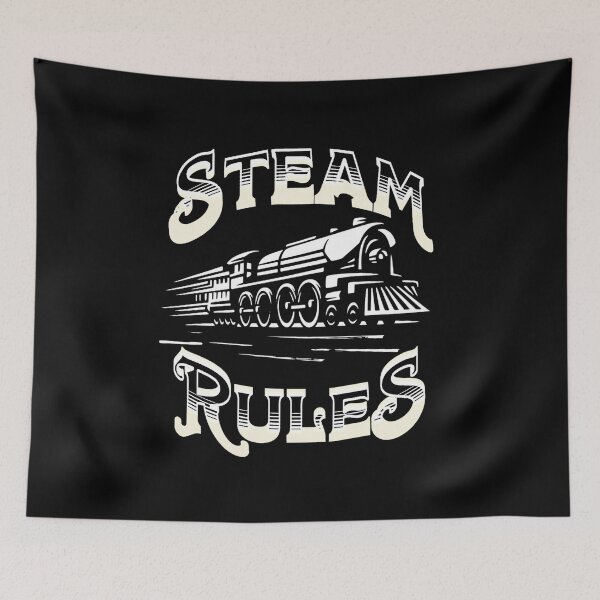 Item preview, Steam Rules Steam Train Engine Locomotive designed and sold by TheTrainRoom.