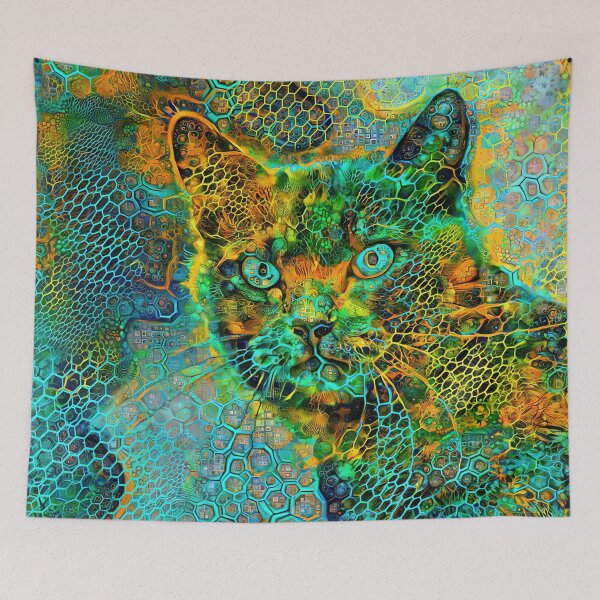 Item preview, Deep Style abstraction cat designed and sold by blackhalt.