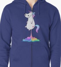 Unicorn Fart Zipped Hoodie