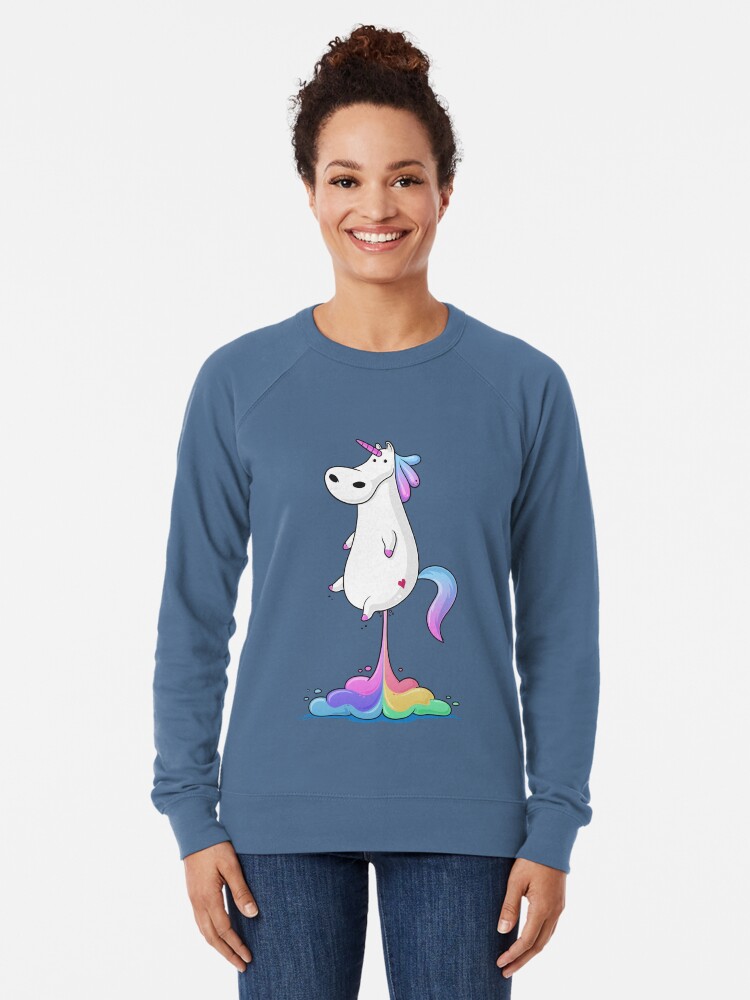 Thumbnail 2 of 5, Lightweight Sweatshirt, Unicorn Fart designed and sold by zoljo.