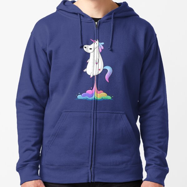 Unicorn Fart Zipped Hoodie