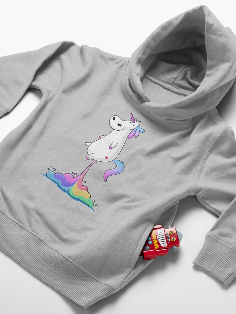 Alternate view of Unicorn Fart Toddler Pullover Hoodie