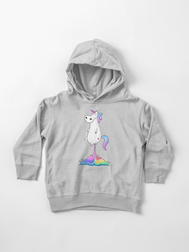 Toddler Pullover Hoodie, Unicorn Fart designed and sold by zoljo
