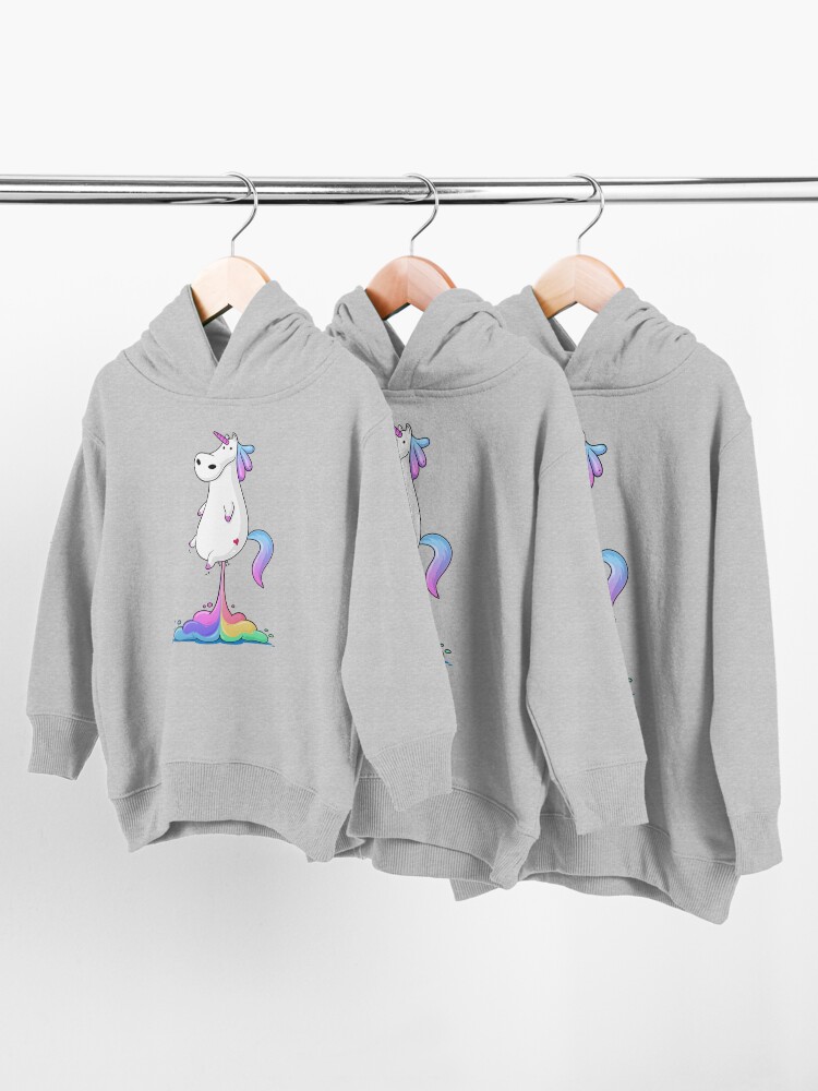 Alternate view of Unicorn Fart Toddler Pullover Hoodie