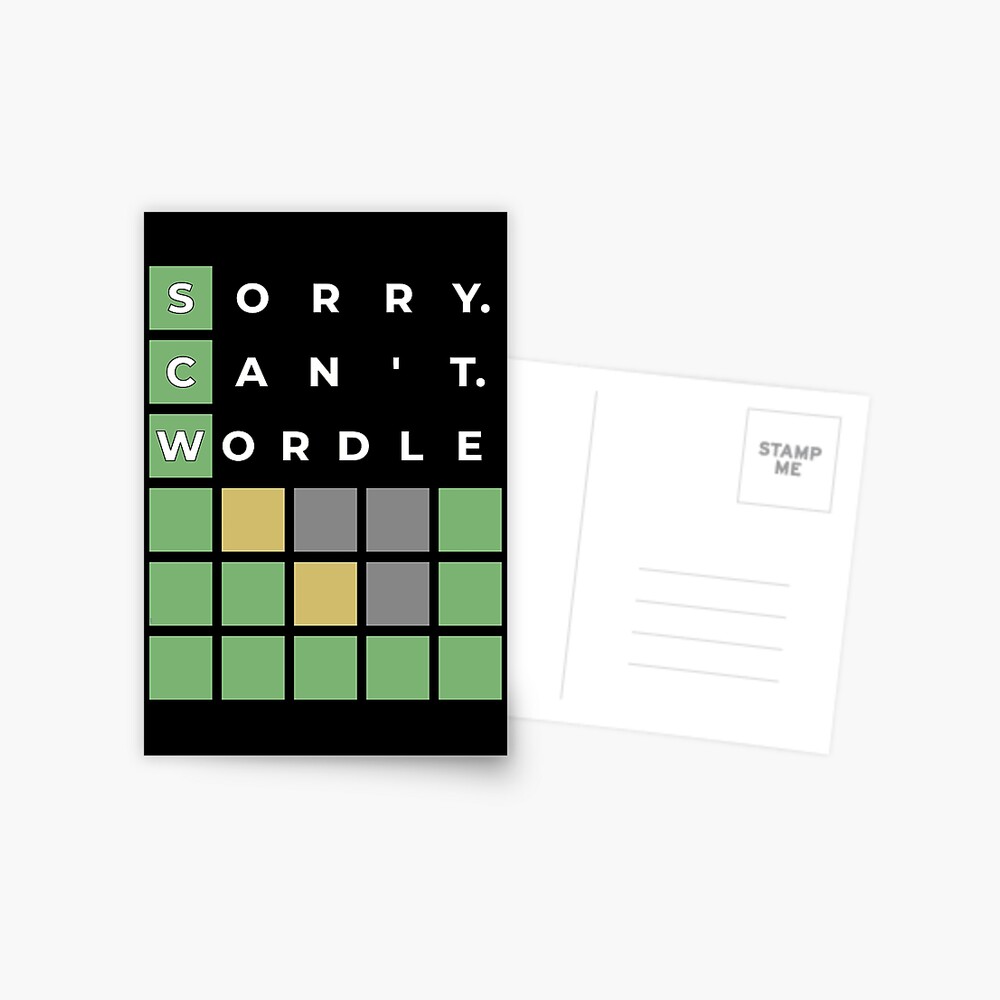 Postal «LO SIENTO NO PUEDO PALABRA, Wordle Obsesionado, Experto en