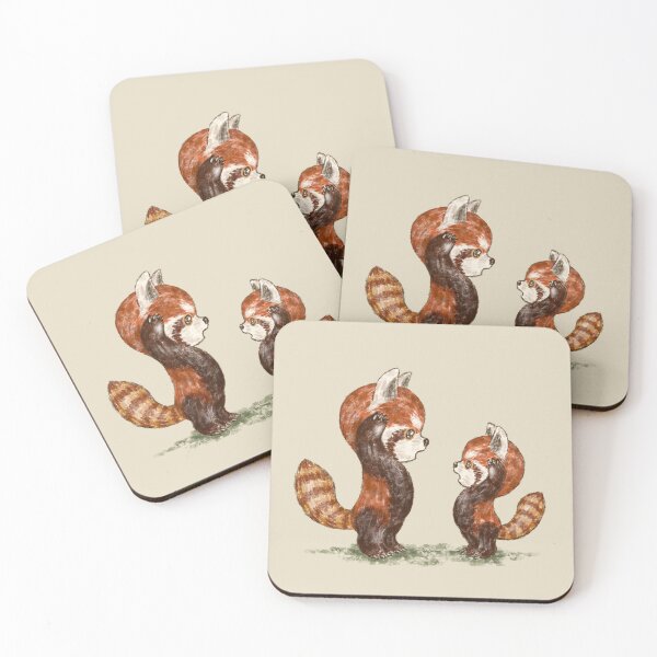 Item preview, Red pandas facing each other designed and sold by Toru Sanogawa.