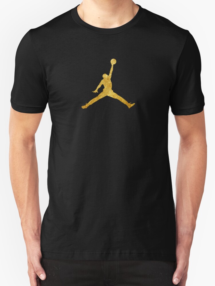 gold jordan shirt