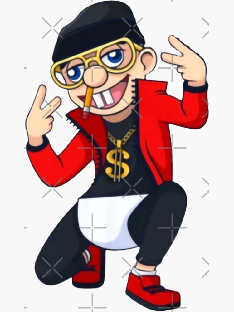 "Jeffy Funny Puppet, SML 7 , Supermariologan Cool" Sticker for Sale by