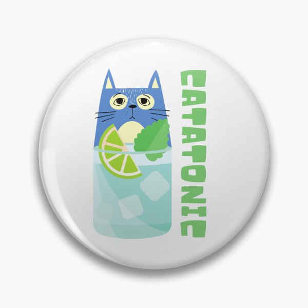 Item preview, CATATONIC-Funny Cat and Tonic-Pun-Idiom-Play On Words designed and sold by SighFly52.