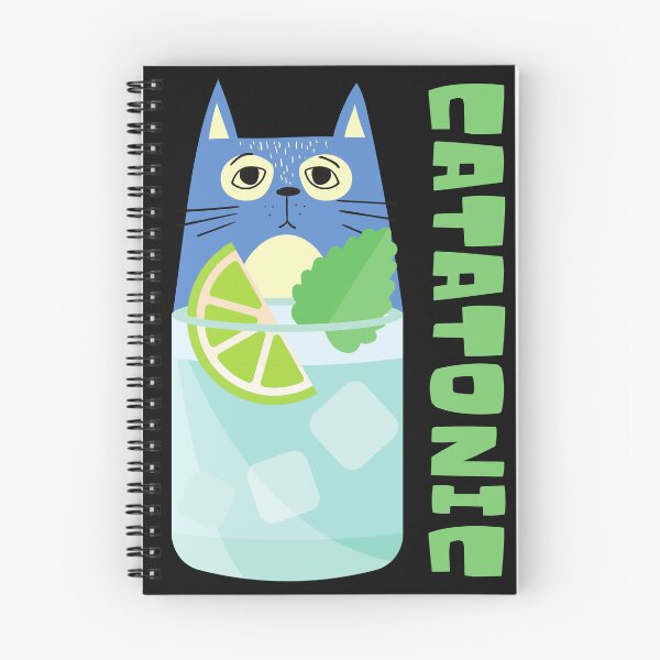 Item preview, CATATONIC-Funny Cat and Tonic-Pun-Idiom-Play On Words designed and sold by SighFly52.