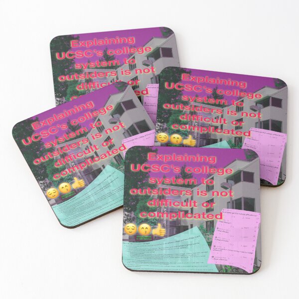 Item preview, Explaining the ten colleges designed and sold by UCSC Affirmations.