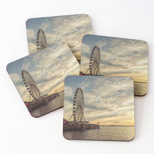 Item preview, Seattle Great Wheel at Sunset, Seattle, Washington #2 designed and sold by ywphotos.