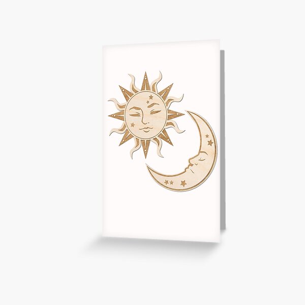 Item preview, Sun and Moon Engraved Wood designed and sold by Towosu.