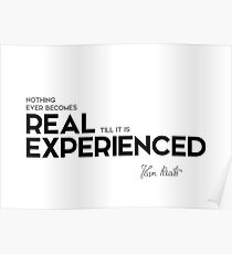 Póster real es experimentado - john keats