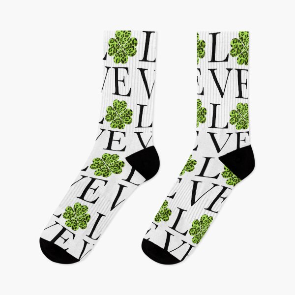 Item preview, St. Patrick Day | green leopard four leaf clover heart pattern  | Love designed and sold by hollycooper.