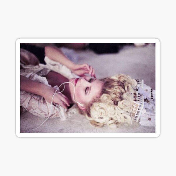 marie antoinette with headphones Sticker