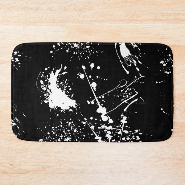 Item preview, Beautiful Patterns Of White Ink splattered On A Black Canvas designed and sold by Cora Gregory.