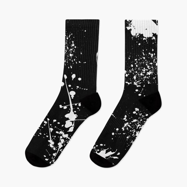 Item preview, Beautiful Patterns Of White Ink splattered On A Black Canvas designed and sold by Cora Gregory.