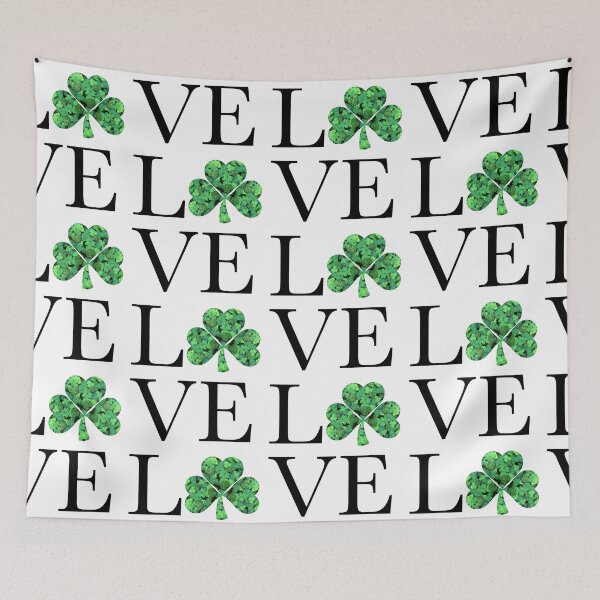 Item preview, St. Patrick Day | green leaf clover heart pattern  | Love designed and sold by hollycooper.