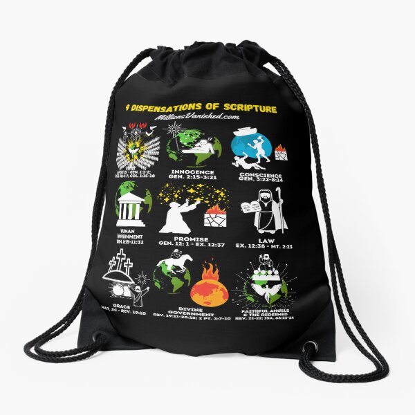 9 Dispensations of Man - Christian Drawstring Bag