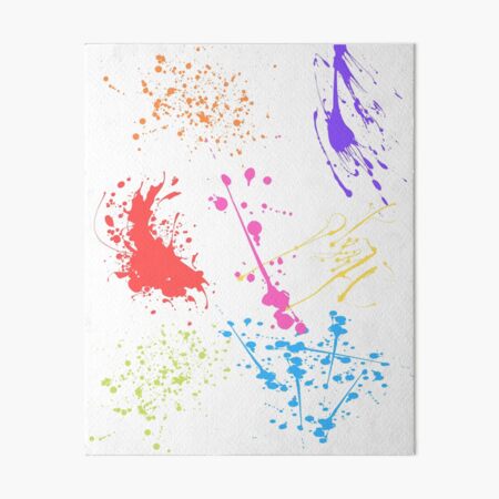 Black Paint Splatter Art Board Print for Sale by starrylite