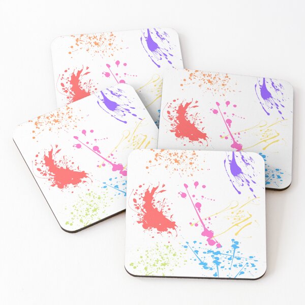 Item preview, Beautiful Patterns Of Colorful Ink splattered On A Canvas designed and sold by Cora Gregory.