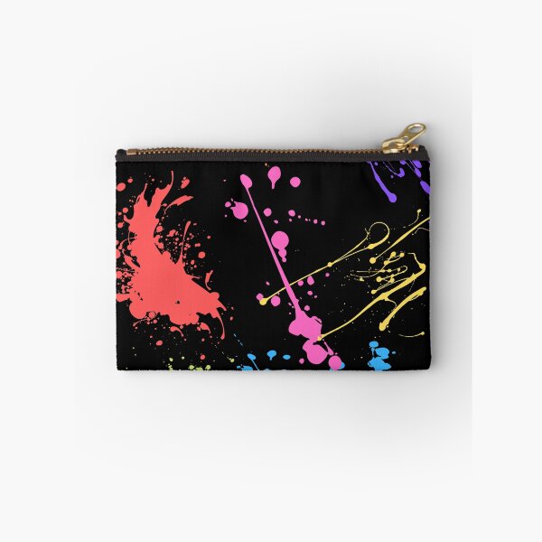 Item preview, Beautiful Patterns Of Colorful Ink splattered On A Canvas Black Version designed and sold by Cora Gregory.