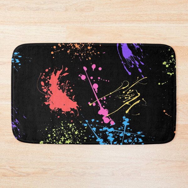Item preview, Beautiful Patterns Of Colorful Ink splattered On A Canvas Black Version designed and sold by Cora Gregory.