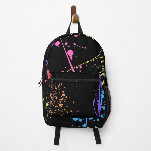Item preview, Beautiful Patterns Of Colorful Ink splattered On A Canvas Black Version designed and sold by Cora Gregory.