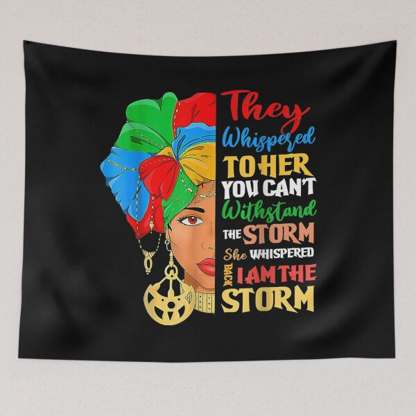 Item preview, Black Queen Natural Afro African American I Am The Storm  designed and sold by jennifera11.