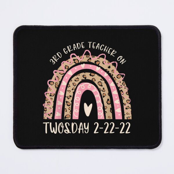 Item preview, 3rd Grade Teacher On Twosday 2 22 22 Leopard Rainbow Teacher designed and sold by bessiey23.