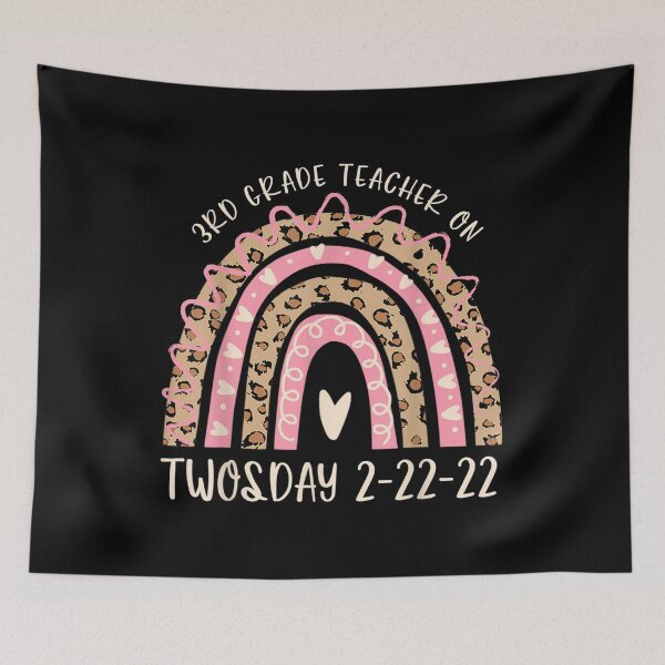Item preview, 3rd Grade Teacher On Twosday 2 22 22 Leopard Rainbow Teacher  designed and sold by bessiey23.
