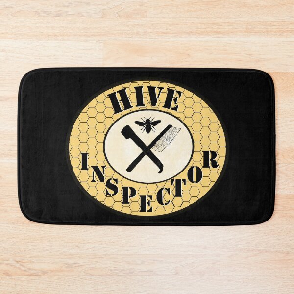 Item preview, Hive Inspector - Black text with tools an a cute bee designed and sold by MountMercantile.