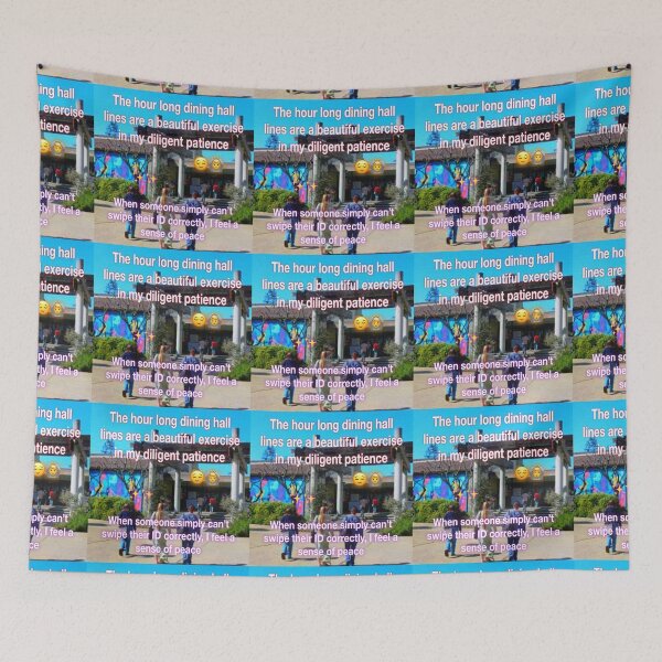 Item preview, Hour long dining hall lines designed and sold by UCSC Affirmations.