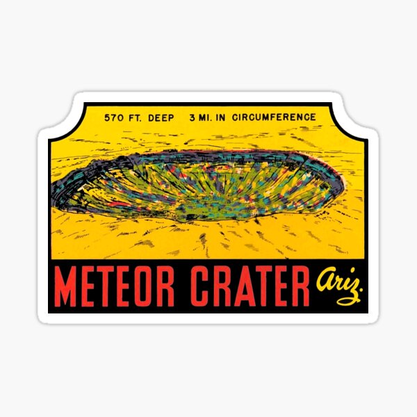 Meteor Crater Arizona Vintage Travel Decal Sticker