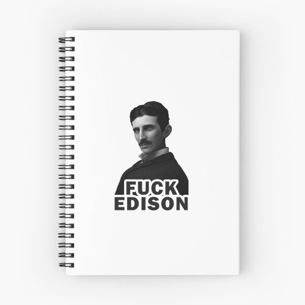 Item preview, Nikola Tesla joke gift - F*ck Edison Science Physics designed and sold by POPCulturejb.