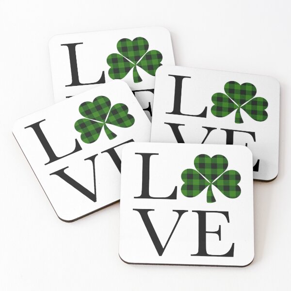 Item preview, St. Patrick Day | green buffalo plaid leaf clover  | Love designed and sold by hollycooper.