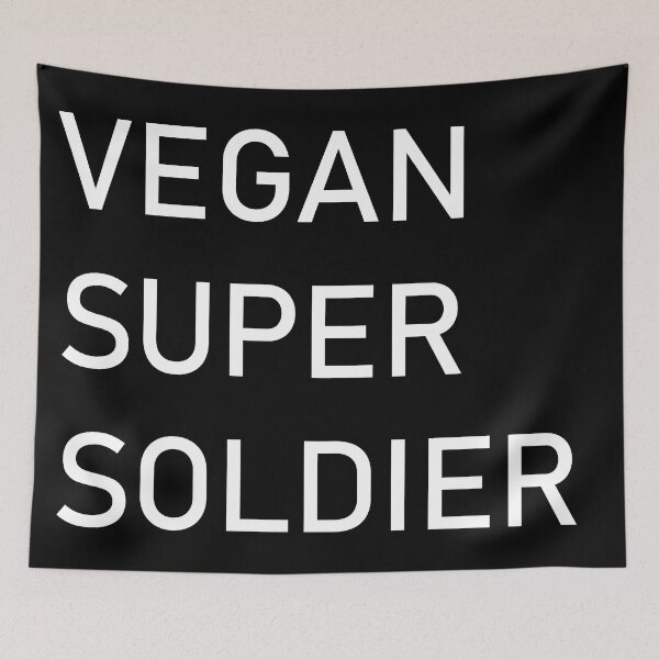 Item preview, Vegan Super Soldier White Lettering designed and sold by oddproject.
