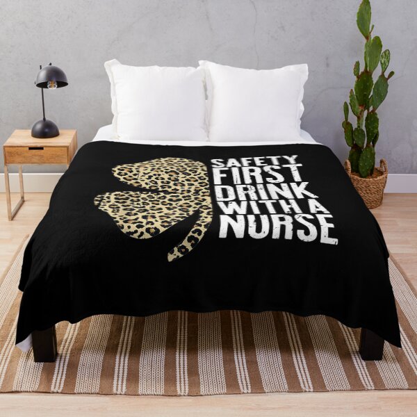 Item preview, Safety First Drink With A Nurse Leopard St Patrick Day Gifts designed and sold by bessiey23.