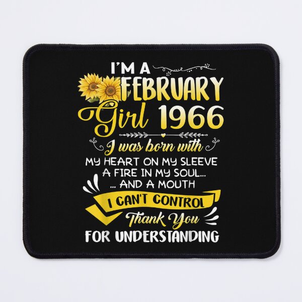 Item preview, I'm A February Girl 1966 Sunflower 56th Birthday  designed and sold by jennifera11.