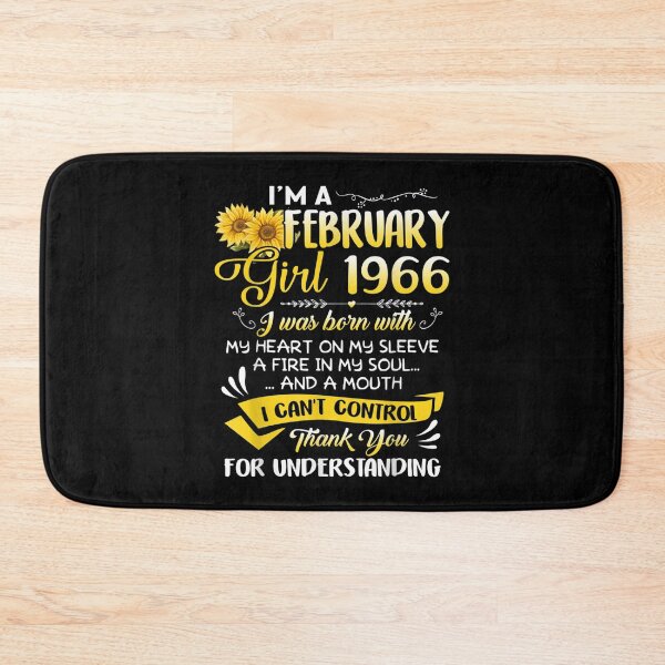 Item preview, I'm A February Girl 1966 Sunflower 56th Birthday  designed and sold by jennifera11.