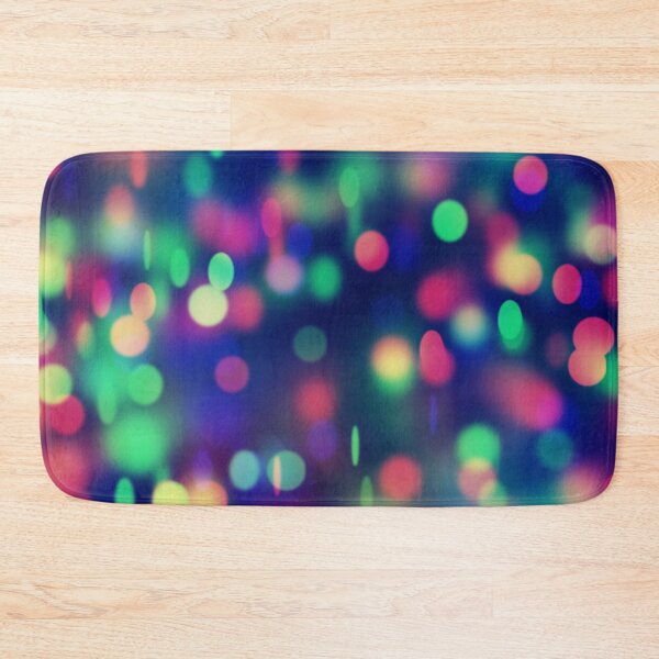 Item preview, Out Of Focus Fairy Lights Abstract Art Textured Colorful Circles With A Navy Blue Background designed and sold by HopefulFlower.