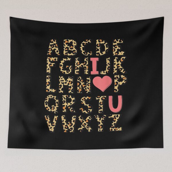 Item preview, Leopard Abc Alphabet I Love You Valentine's Day Women  designed and sold by jennifera11.