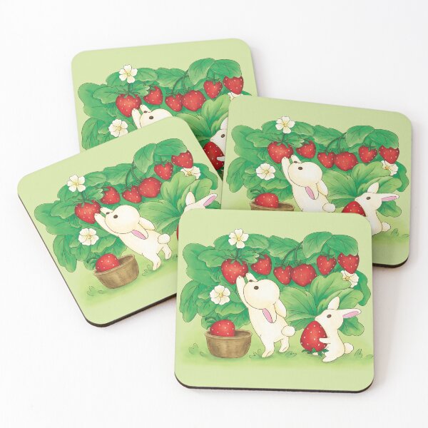 Item preview, Cute Rabbits Strawberry Picking designed and sold by Anicue.