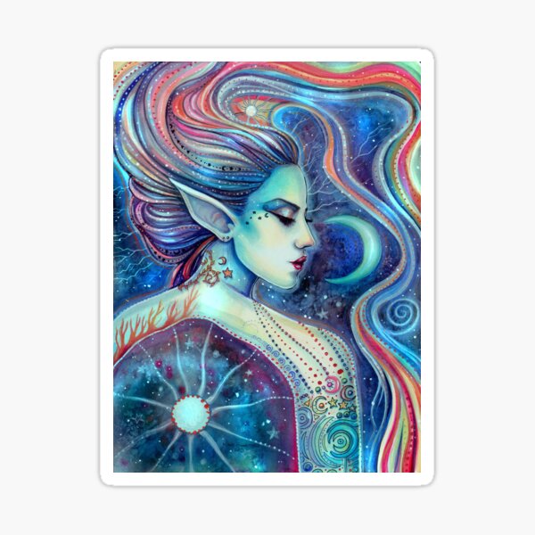 Item preview, Celesta Fantasy Art Celestial Girl Cosmic Artwork designed and sold by Molly  Harrison.