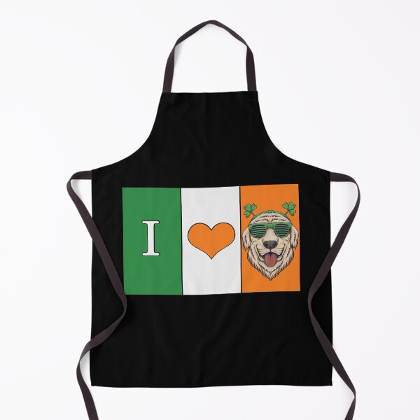 Item preview, Irish Flag Golden Retriever Shamrock designed and sold by Peggy Lindstrom.